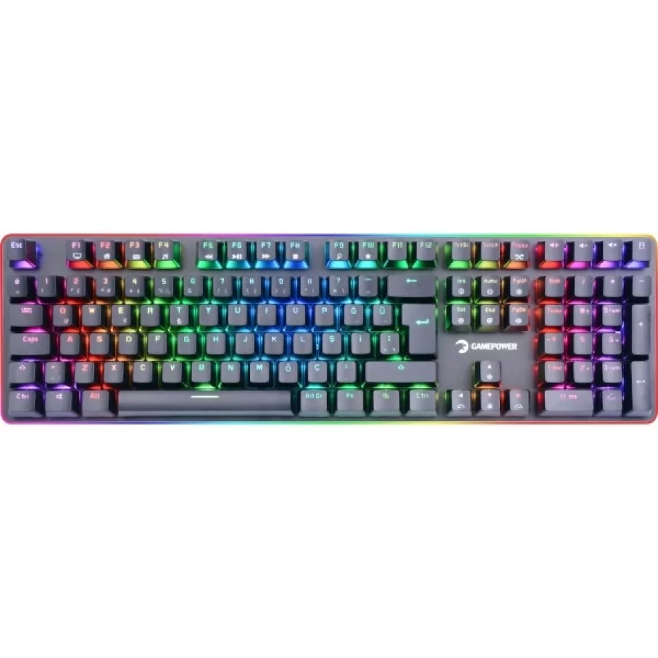 GAMEPOWER Saber RGB Mekanik Kablolu Mavi Switch Türkçe Q Gaming Klavye