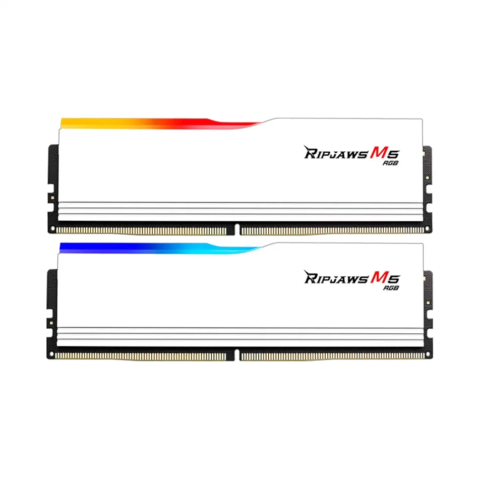 GSKILL Ripjaws M5 RGB White DDR5 32 GB (2x16 GB) 6400MHz CL36 Intel XMP Beyaz Ram