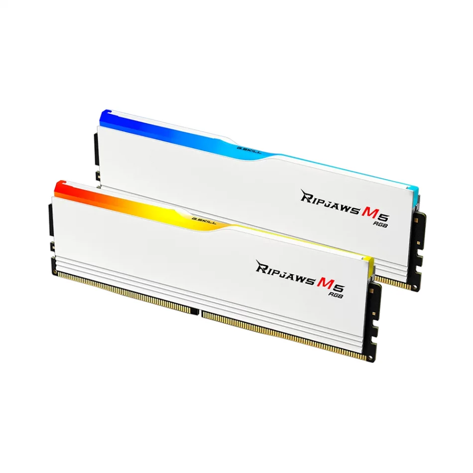 GSKILL Ripjaws M5 RGB White DDR5 32 GB (2x16 GB) 6400MHz CL36 Intel XMP Beyaz Ram