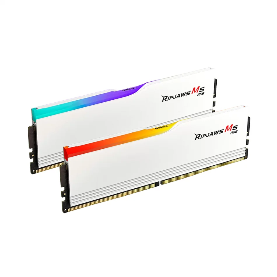 GSKILL Ripjaws M5 RGB White DDR5 32 GB (2x16 GB) 6400MHz CL36 Intel XMP Beyaz Ram