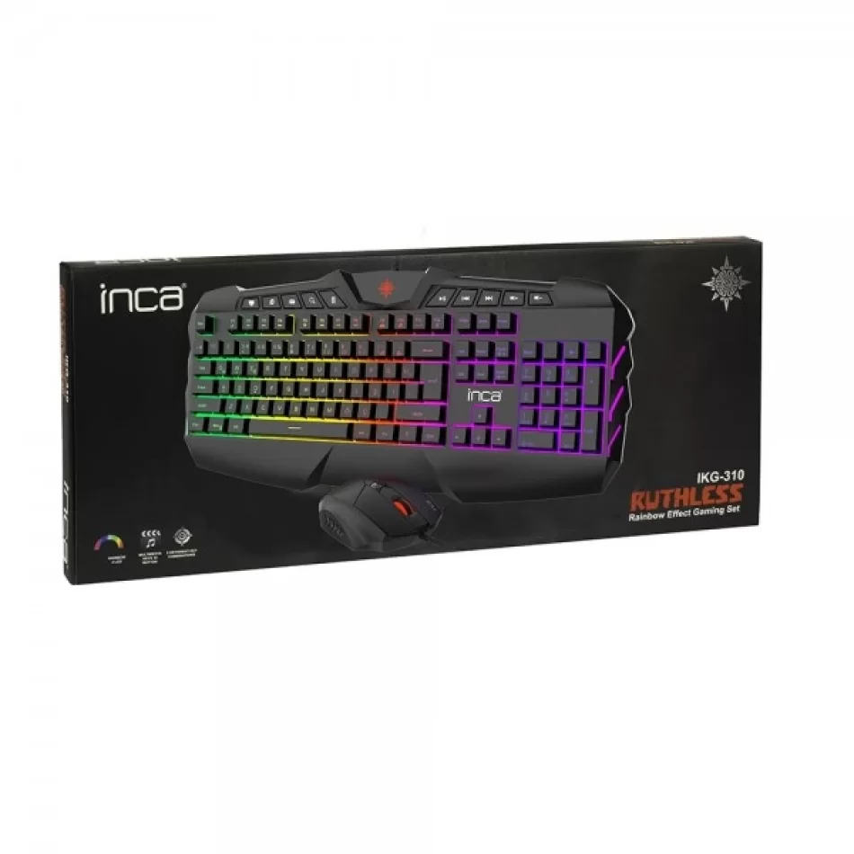 INCA IKG-310 Ruthless Rainbow Effect Gamıng Set