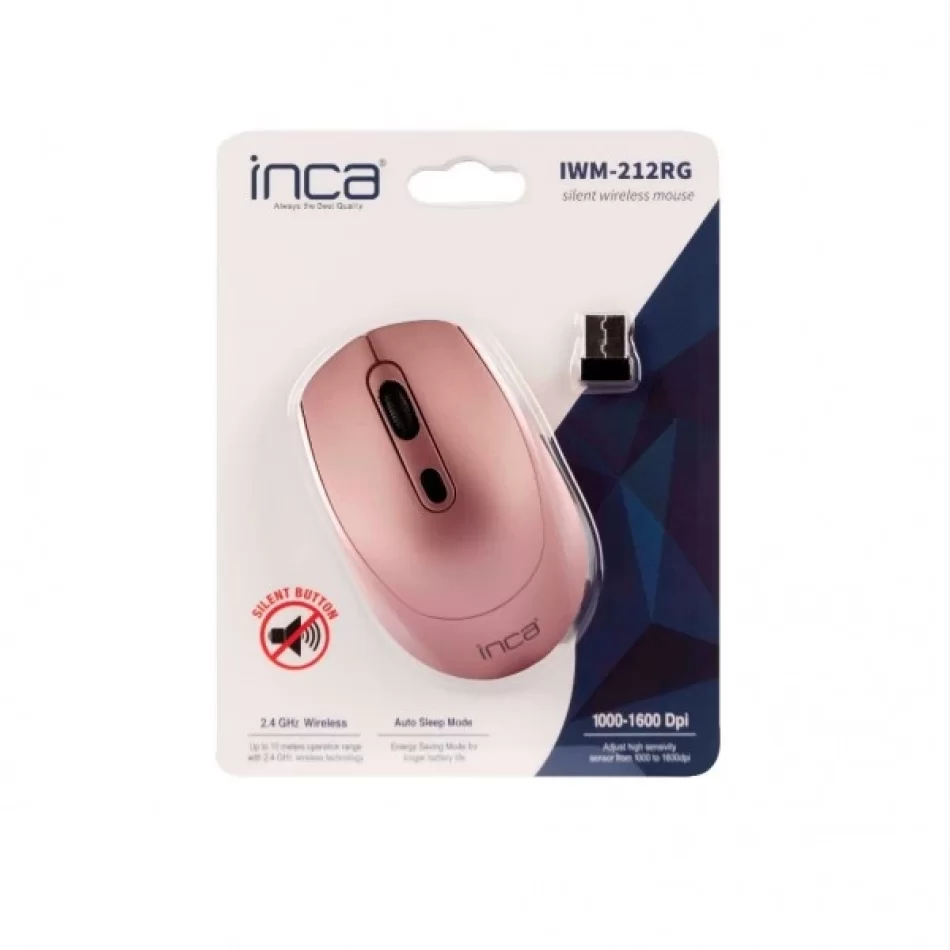 INCA IWM-212RG 1600 DPİ SİLENT ROSE GOLD KABLOSUZ MOUSE