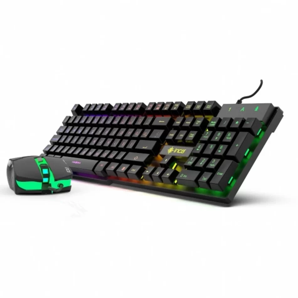 INCA Rainbow Effect Mekanik Hisli Gamer Klavye & Mouse Set