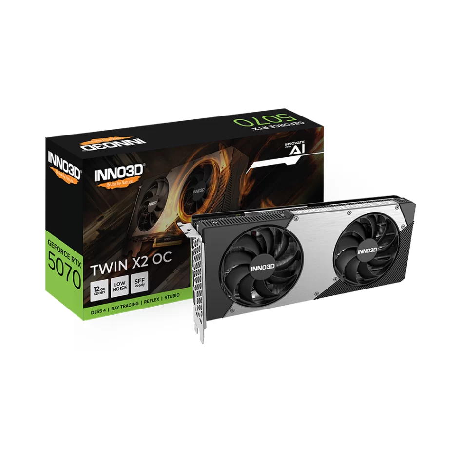 INNO3D RTX 5070 TWIN X2 OC 12GB GDDR7 192 Bit NVIDIA DLSS 4 Ekran Kartı