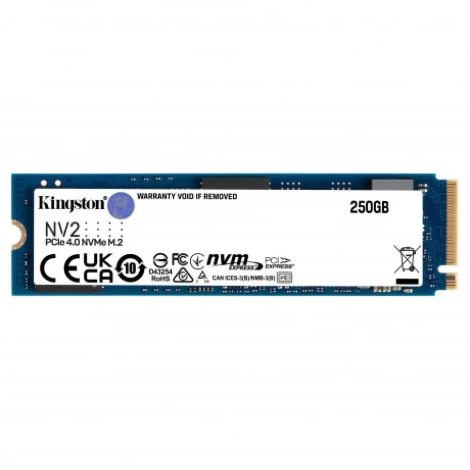 Kingston 250GB NV2 NVMe Okuma 3000MB-Yazma 1300MB M.2 SSD (SNV2S/250G)