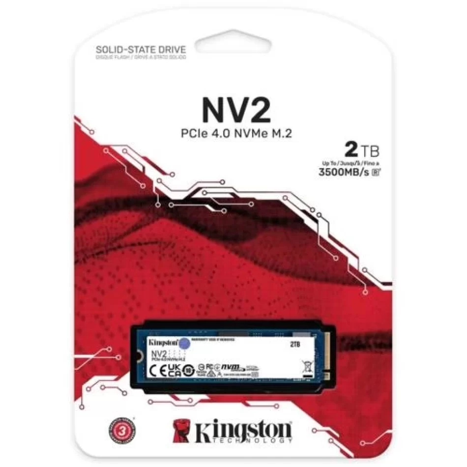 Kingston 2TB NV2 NVMe Okuma 3500MB-Yazma 2800MB M.2 SSD (SNV2S/2000G)