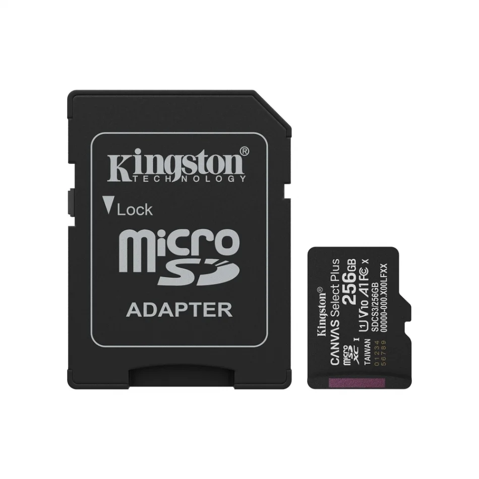 Kingston Canvas Select Plus 256GB 150MB/s Gen3 microSD Hafıza Kartı - SDCS3/256GB