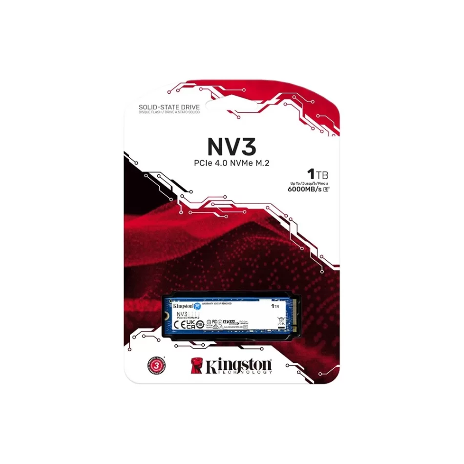 Kingston NV3 1TB PCIe 4.0 x4 NVME SSD