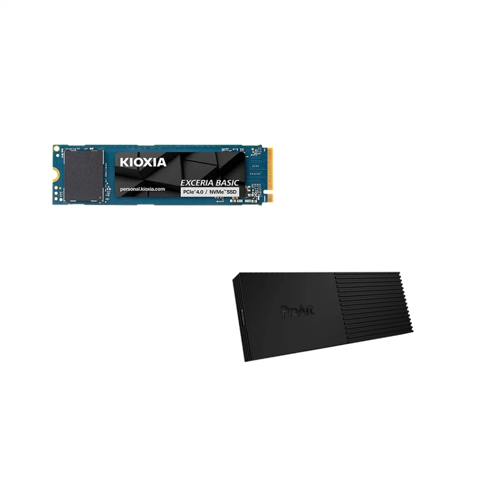 Kioxia Exceria Basic 2 TB NVMe SSD + ProArt PA40SU NVMe USB4 SSD Kutusu Bundle