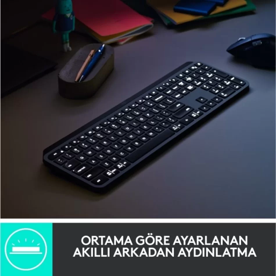 Logitech For Business Mx Keys Aydınlatmalı Gelişmiş Kablosuz Klavye ve Mx Master 3 Gelişmiş Kablosuz Mouse Seti