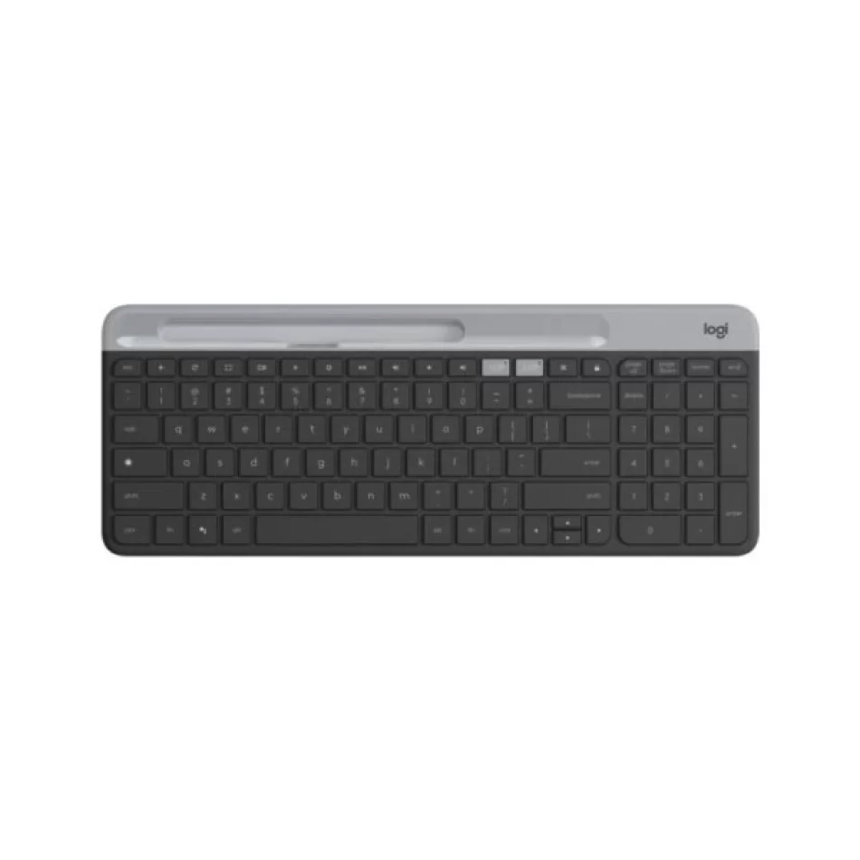 Logitech K580 Slim Kablosuz Çoklu Cihaz Desteği Bluetooth Türkçe Q Gri Klavye