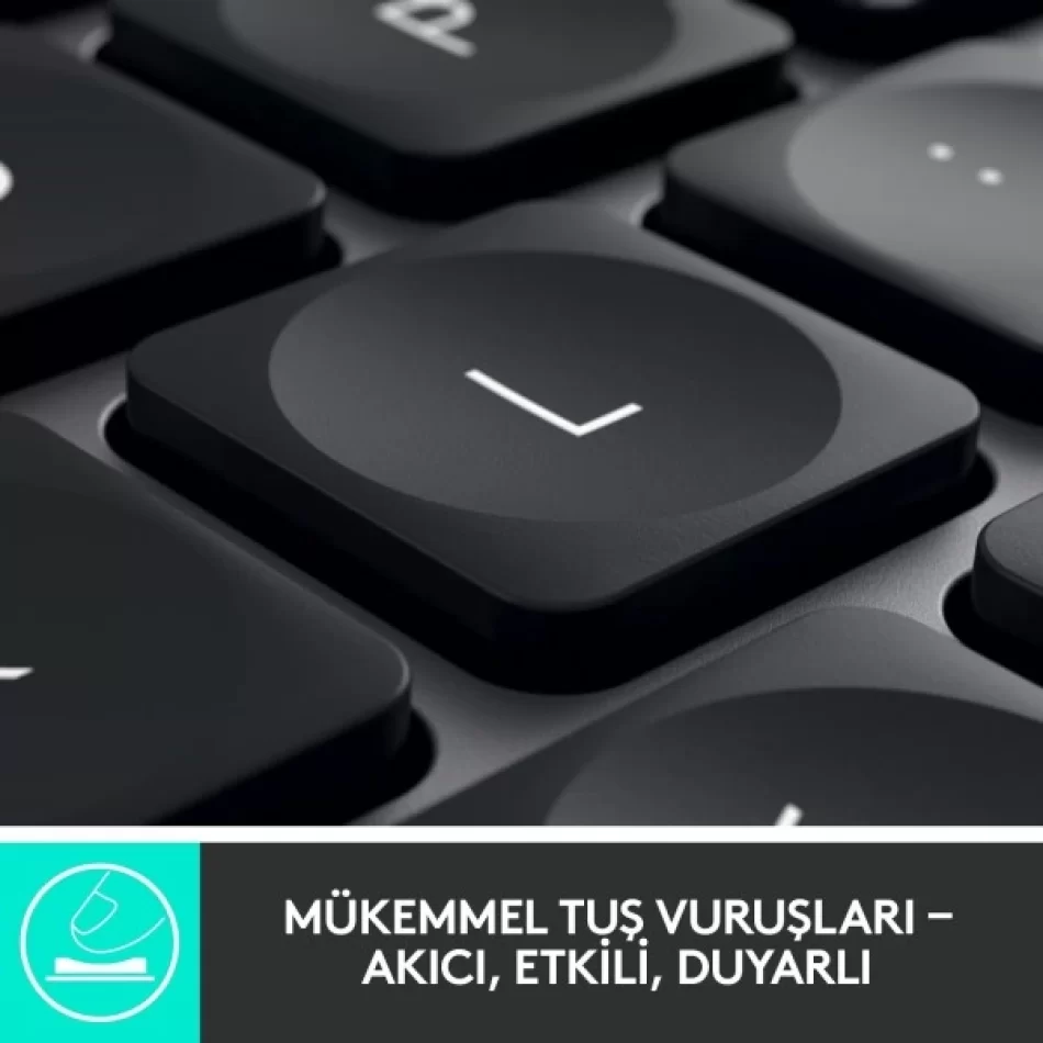 Logitech Mx Keys For Business Aydınlatmalı Bluetooth Türkçe Q Kurumsal Klavye