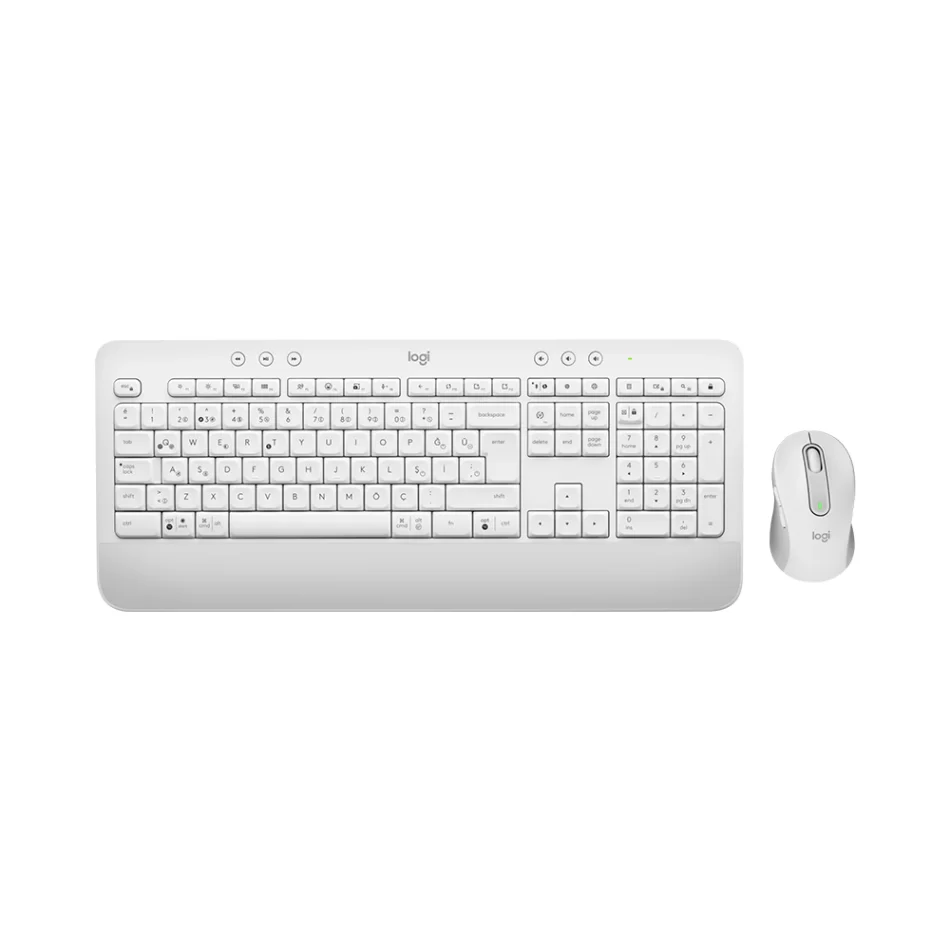 Logitech Signature MK650 Combo White For Business Kablosuz İş Amaçlı Beyaz Klavye ve Mouse Seti