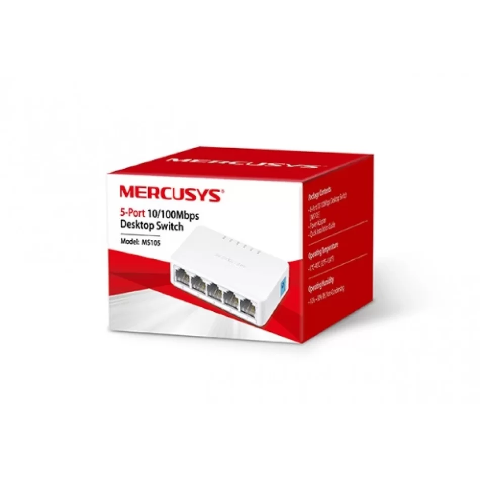 Mercusys MS105 5-Port 10/100Mbps Tak Ve Kullan Switch