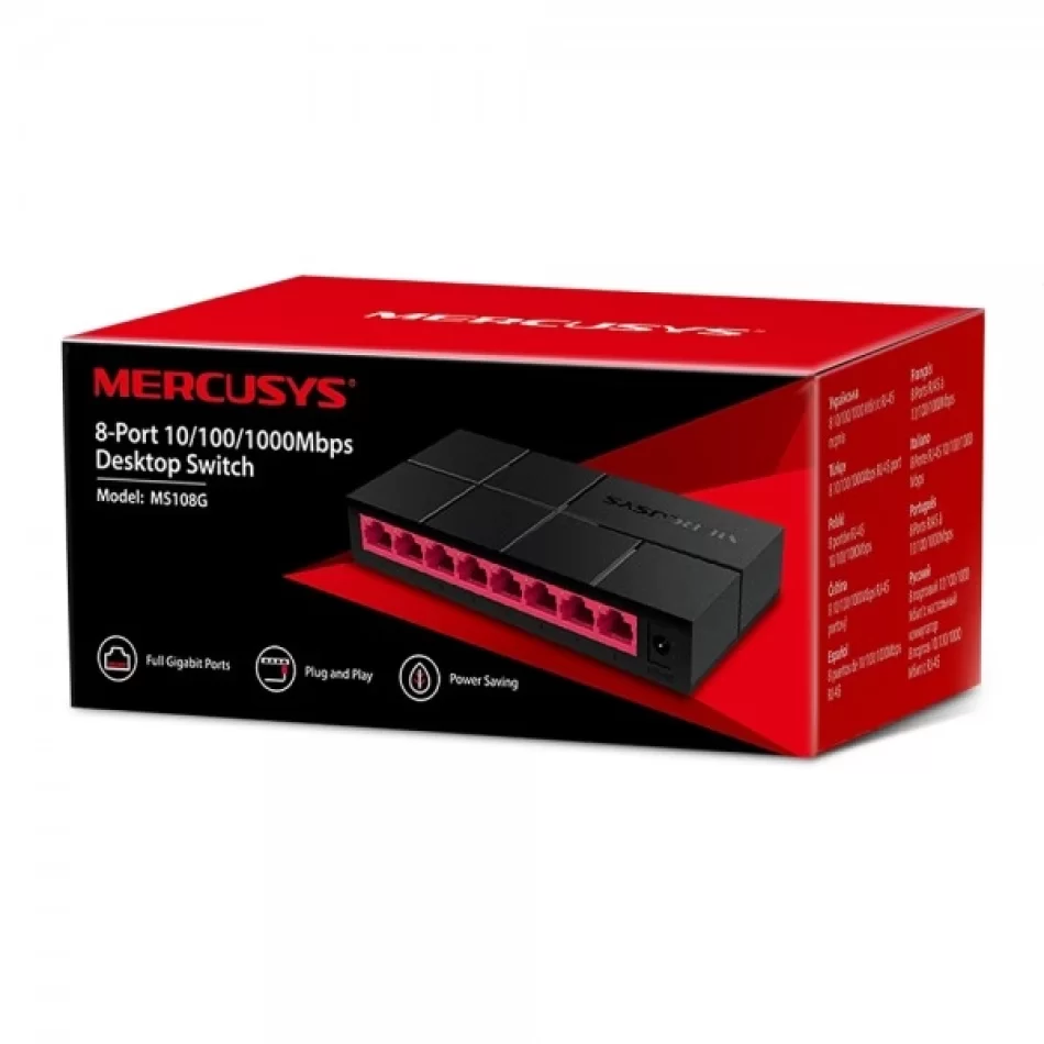 Mercusys MS108G 8 Port 10/100/1000 Mbps Gigabit Switch