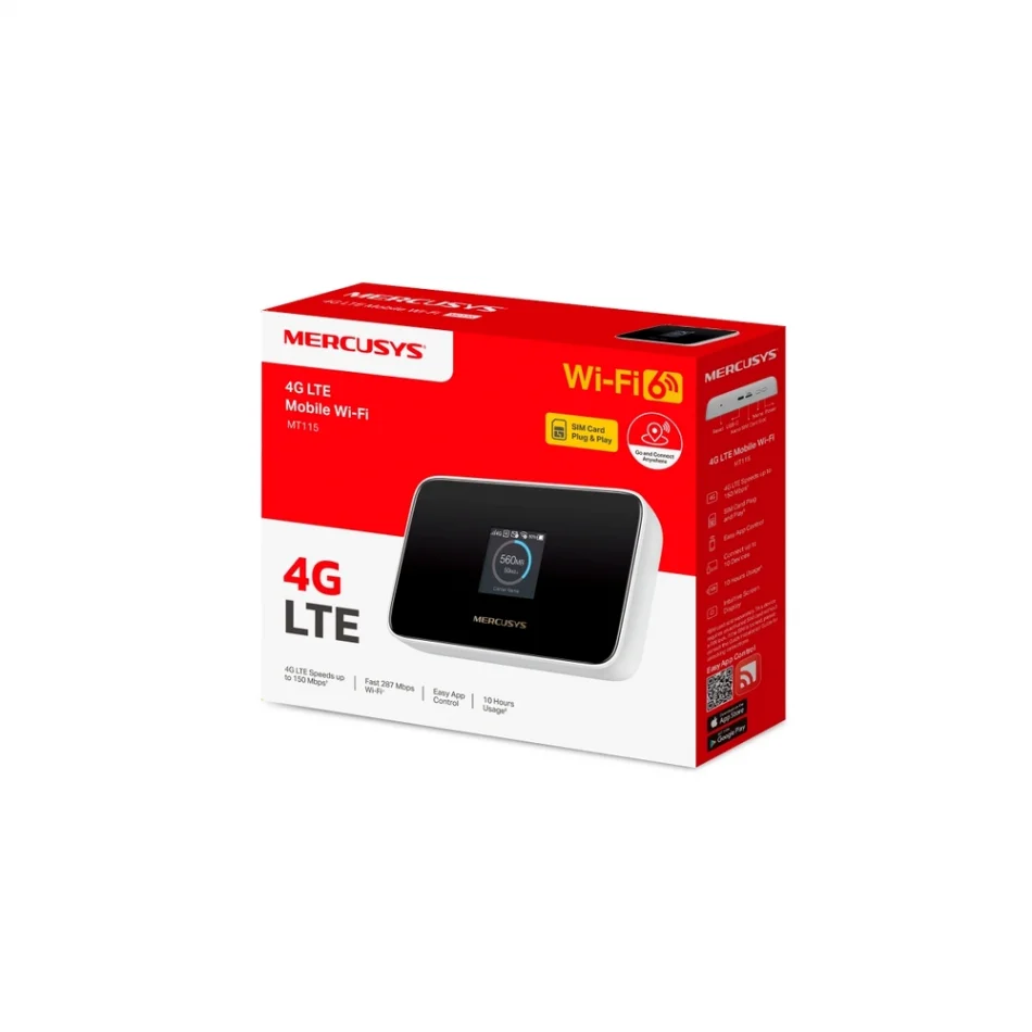 Mercusys MT115 4G LTE Mobile Taşınabilir Wi-Fi Modem