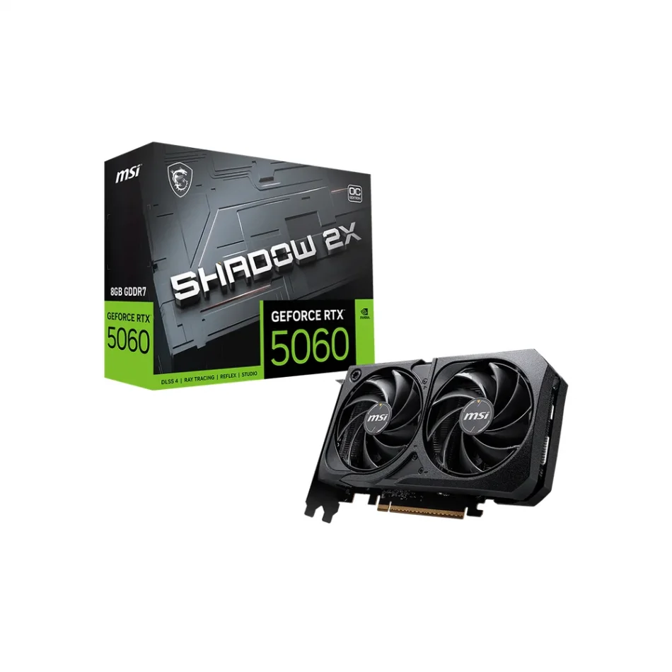 MSI GeForce RTX 5060 8G SHADOW 2X OC 8GB GDDR7 128 Bit NVIDIA DLSS 4 Ekran Kartı