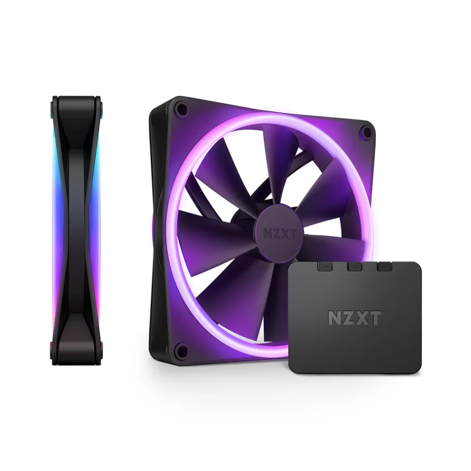 NZXT F140 RGB DUO Twin Pack 140mm. ARGB Fan İkili Set ve Kontrolcü Hub
