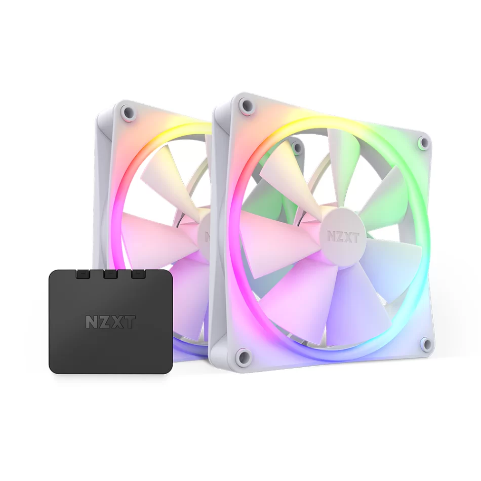 NZXT F140 RGB Twin Pack White 140mm. Beyaz Fan İkili Set ve Kontrolcü Hub