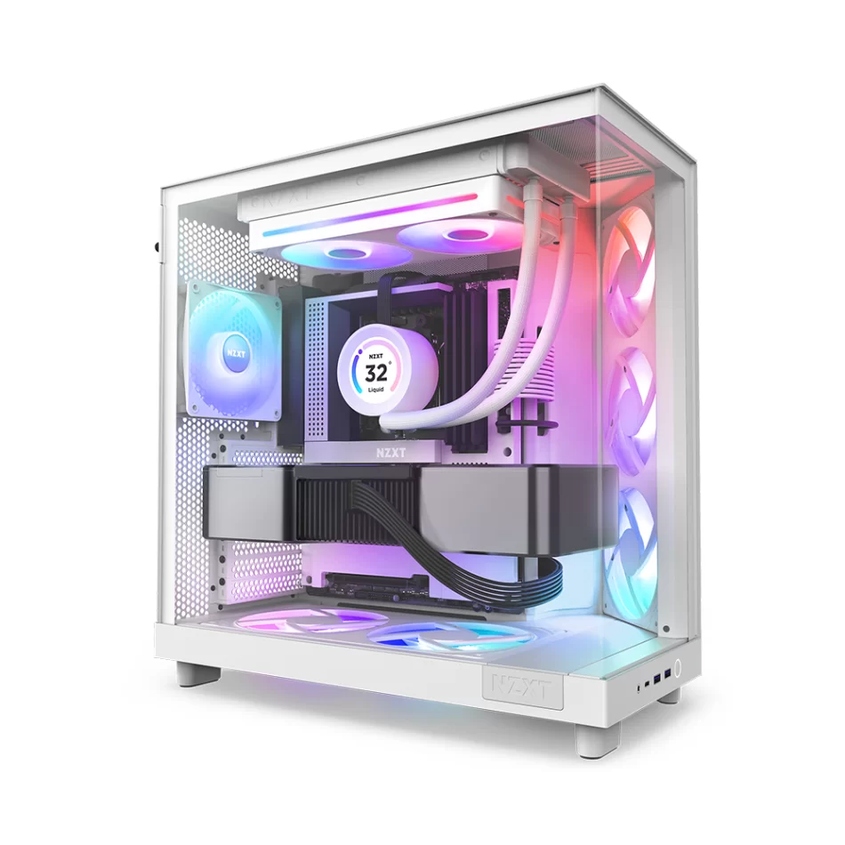 NZXT F240 RGB Core White 240mm. Tek Çerçeve Beyaz Fan Ünitesi