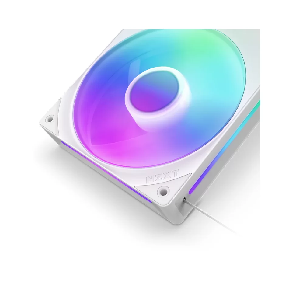 NZXT F360 RGB Core White 360mm. Tek Çerçeve Beyaz Fan Ünitesi