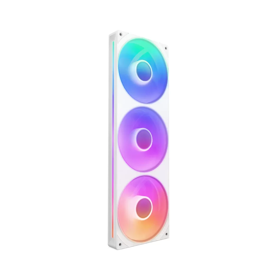 NZXT F360 RGB Core White 360mm. Tek Çerçeve Beyaz Fan Ünitesi