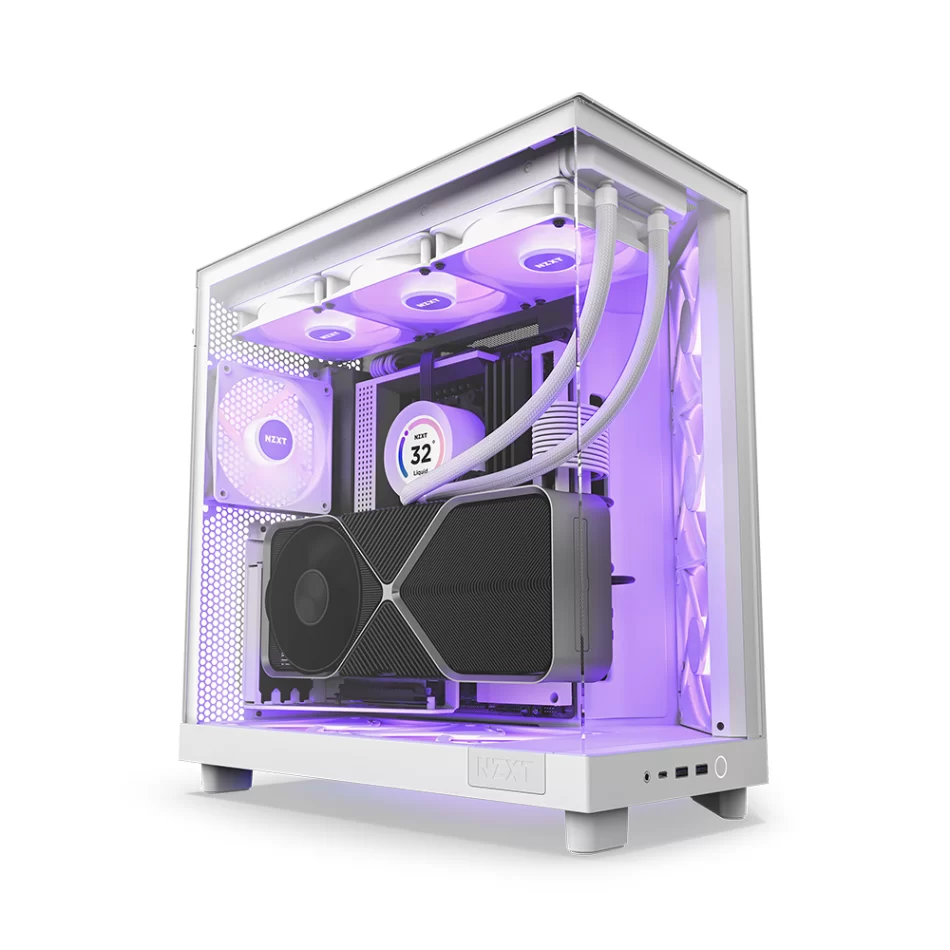 NZXT H6 Flow RGB White Mid-Tower ATX Beyaz Bilgisayar Kasası