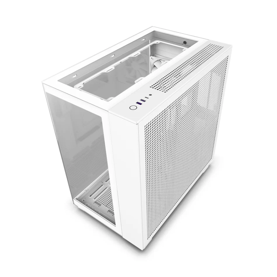 NZXT H9 Elite White Çift Odalı RGB Fan Kontrolcülü 4x Fanlı Mid-Tower ATX Beyaz Airflow Bilgisayar Kasası