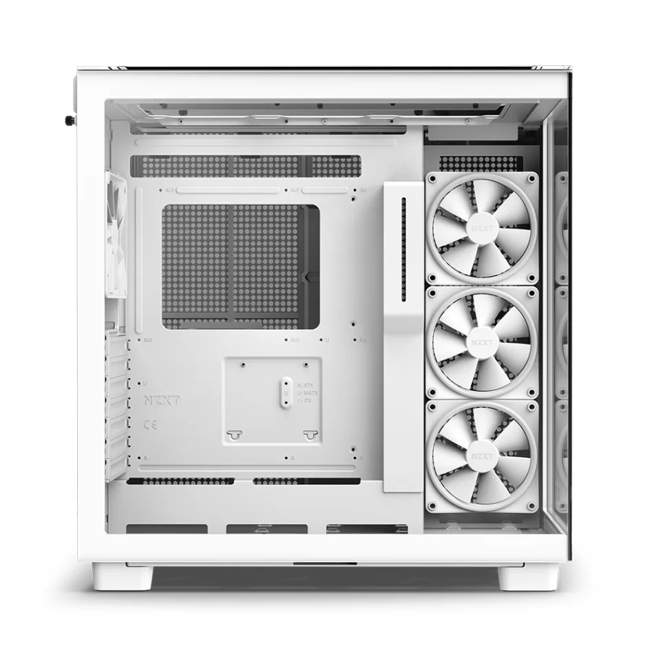 NZXT H9 Elite White Çift Odalı RGB Fan Kontrolcülü 4x Fanlı Mid-Tower ATX Beyaz Airflow Bilgisayar Kasası