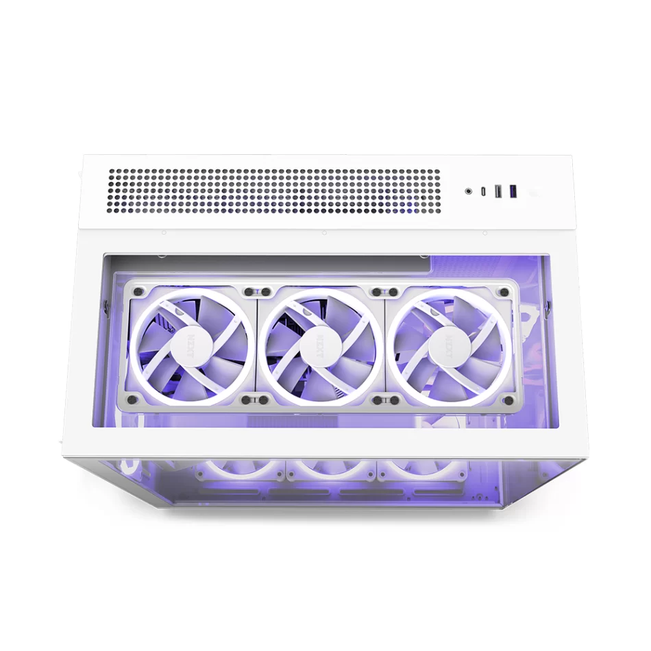 NZXT H9 Elite White Çift Odalı RGB Fan Kontrolcülü 4x Fanlı Mid-Tower ATX Beyaz Airflow Bilgisayar Kasası