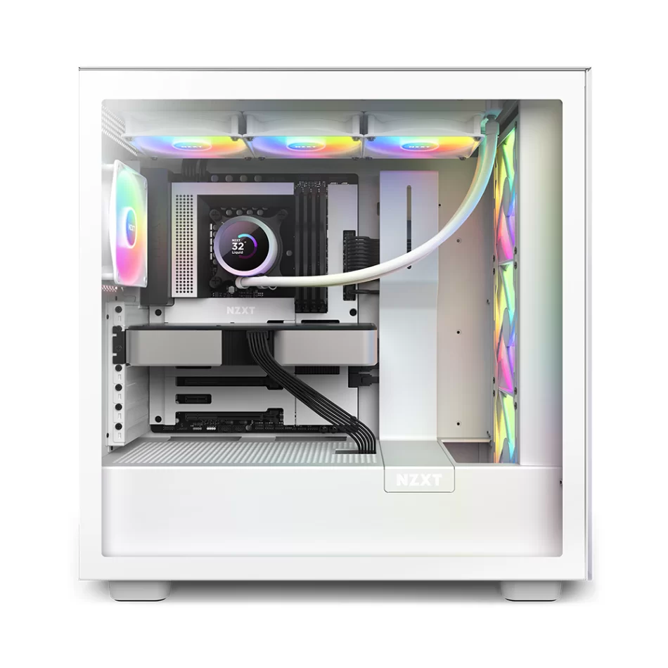 NZXT Kraken 360 RGB LCD White 360mm. Intel 1851-1700 / AMD AM5 Uyumlu Beyaz İşlemci Sıvı Soğutucu