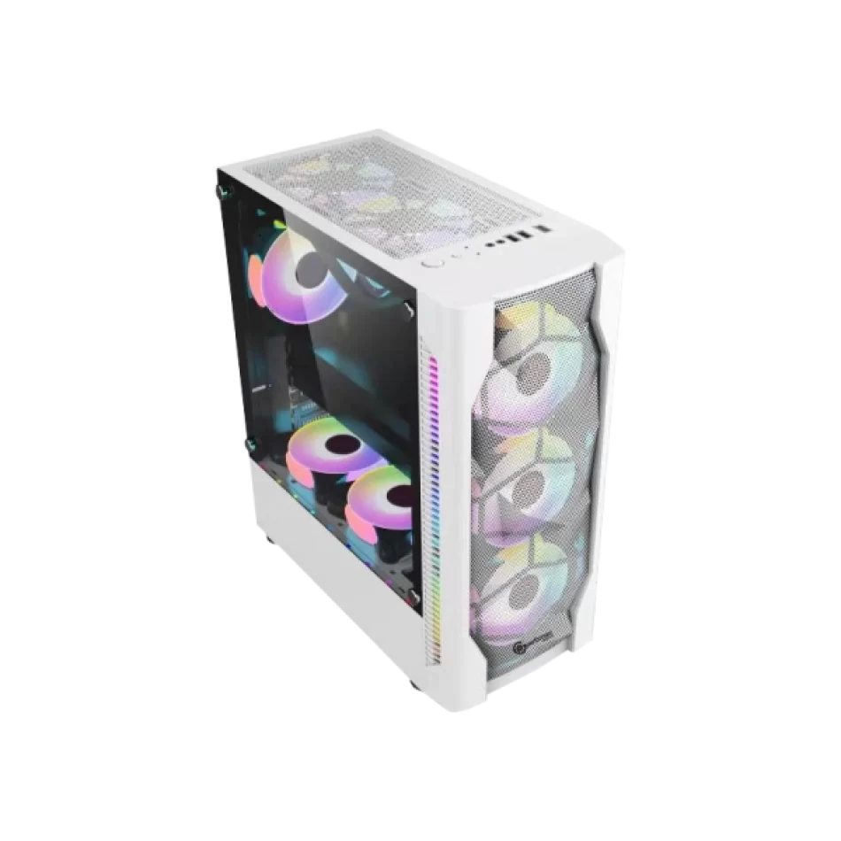 Performax INFERNO WHITE RGB 650W Güç Kaynaklı Mid-Tower ATX Oyuncu Beyaz Bilgisayar Kasası