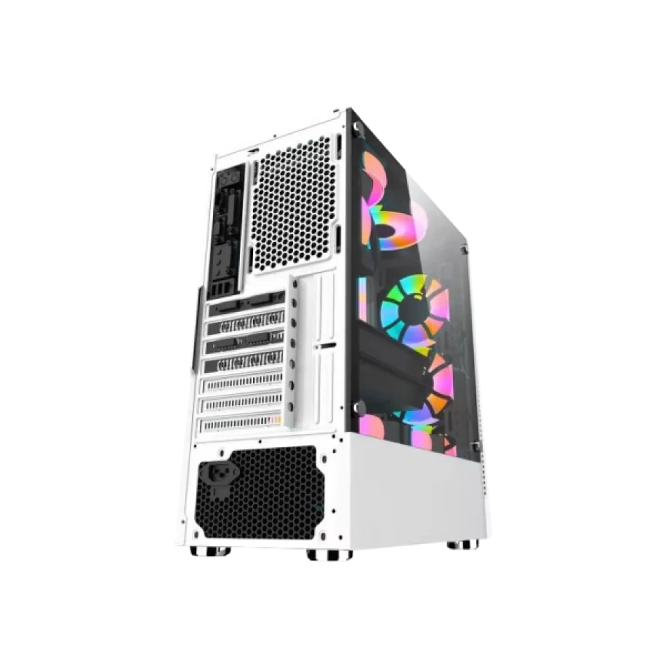 Performax INFERNO WHITE RGB 650W Güç Kaynaklı Mid-Tower ATX Oyuncu Beyaz Bilgisayar Kasası