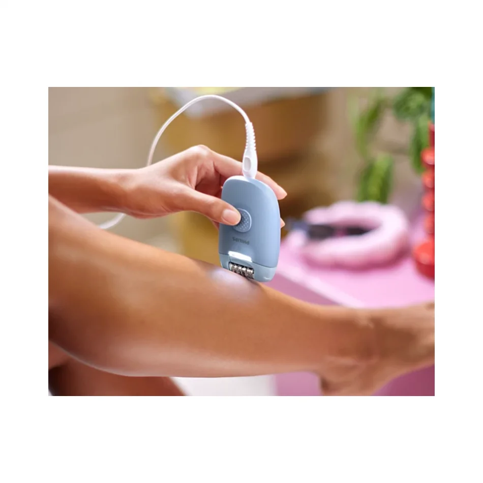 Philips Epilator 4000 Serisi Hassas ve Pürüzsüz Kablolu Mavi Epilatör