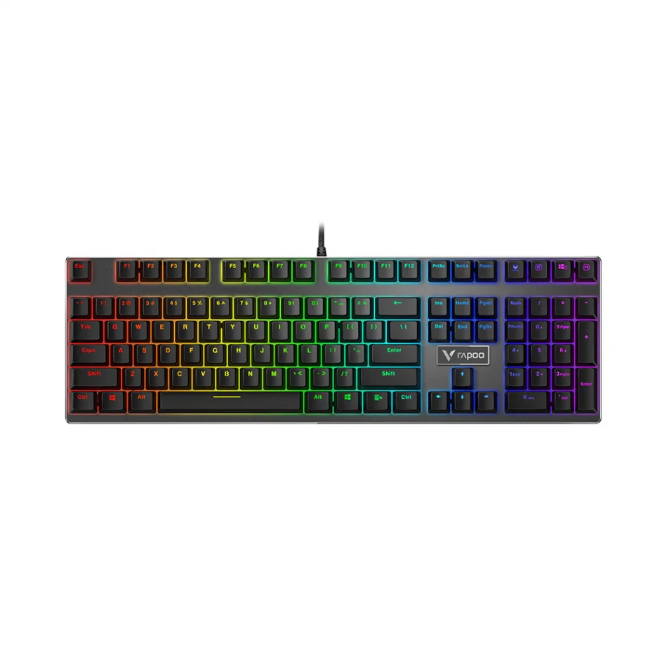 Rapoo V700 RGB Mekanik Blue Switch Kablolu İngilizce Q Oyuncu Klavyesi