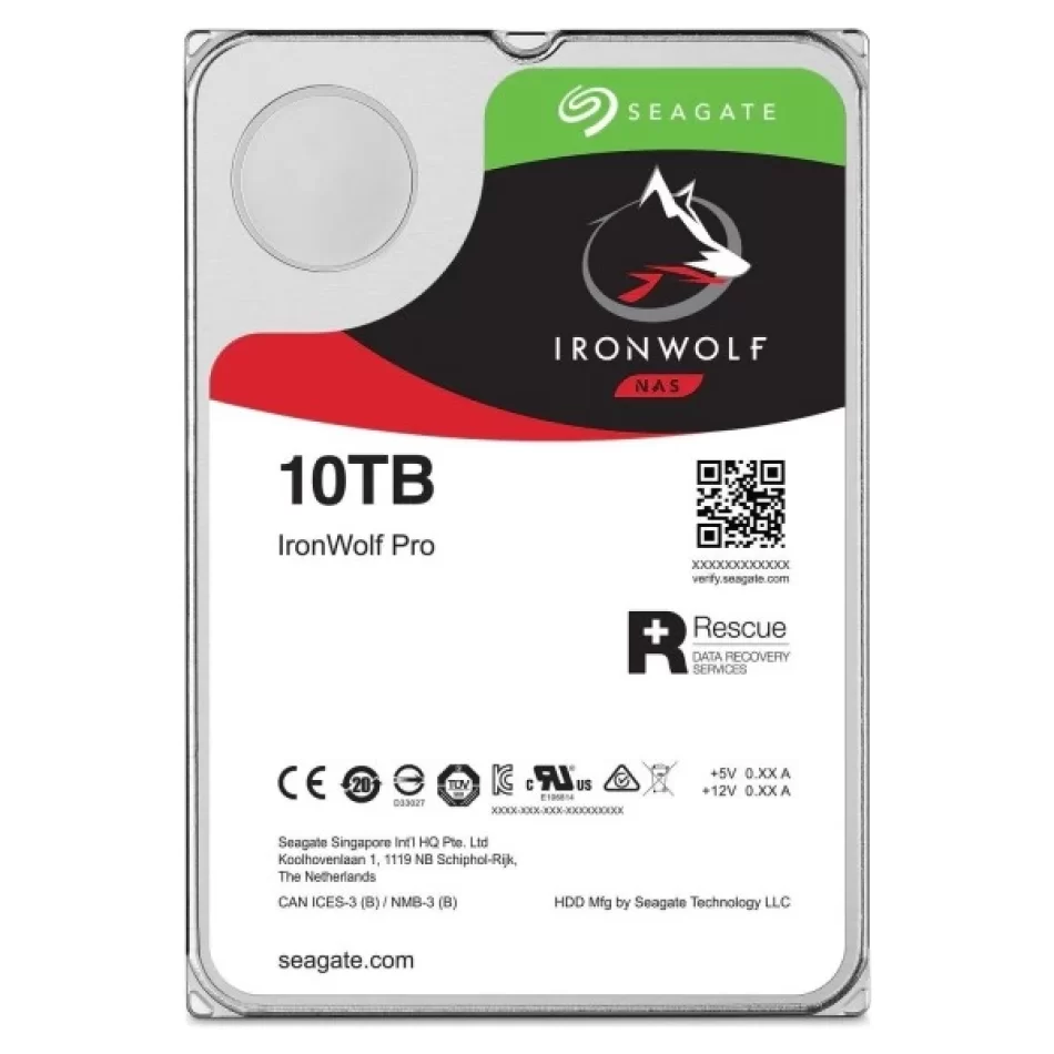 Seagate IronWolf Pro 10TB 3.5 7200RPM 256MB Cache Sata 3.0 Nas Harddisk ST10000NE0008