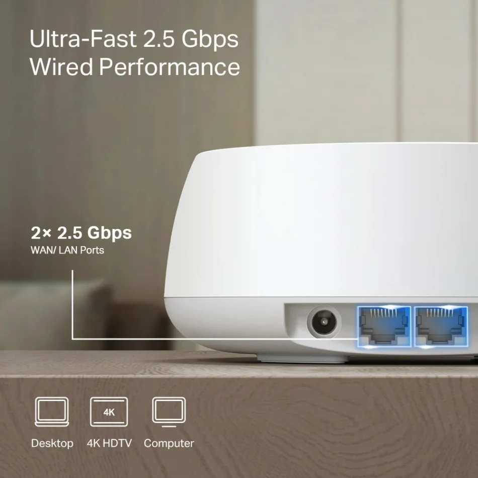 TP-Link Deco BE25 BE3600 Wi-Fi 7 Tüm Ev Mesh Sistemi İkili Paket