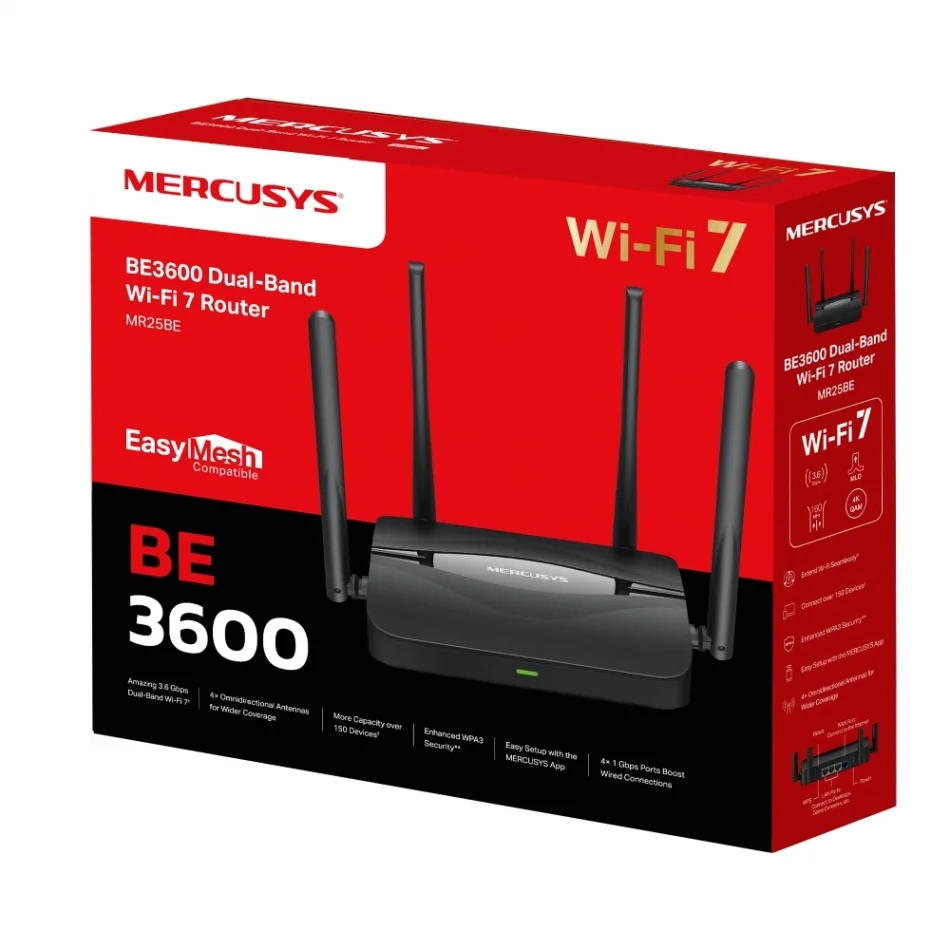 TP-Link Mercusys BE3600 Dual Band Wi-Fi 7 Router