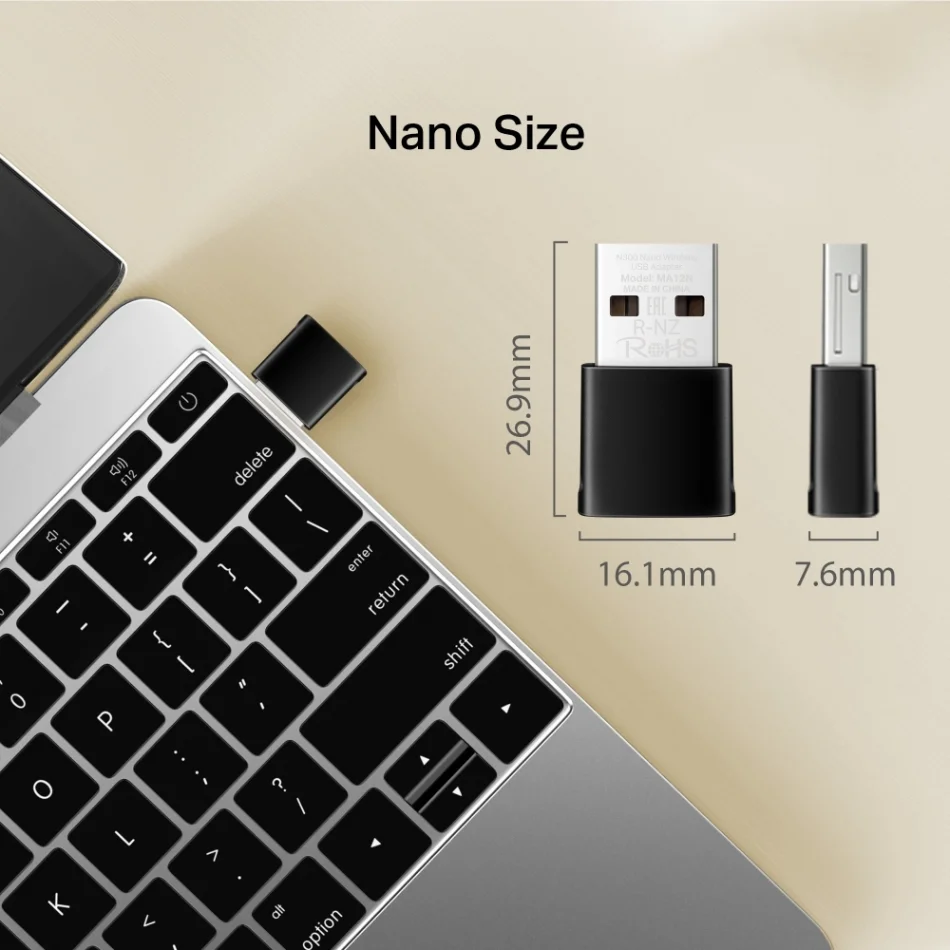 Mercusys MA12N N300 Wireless Nano USB Adaptör