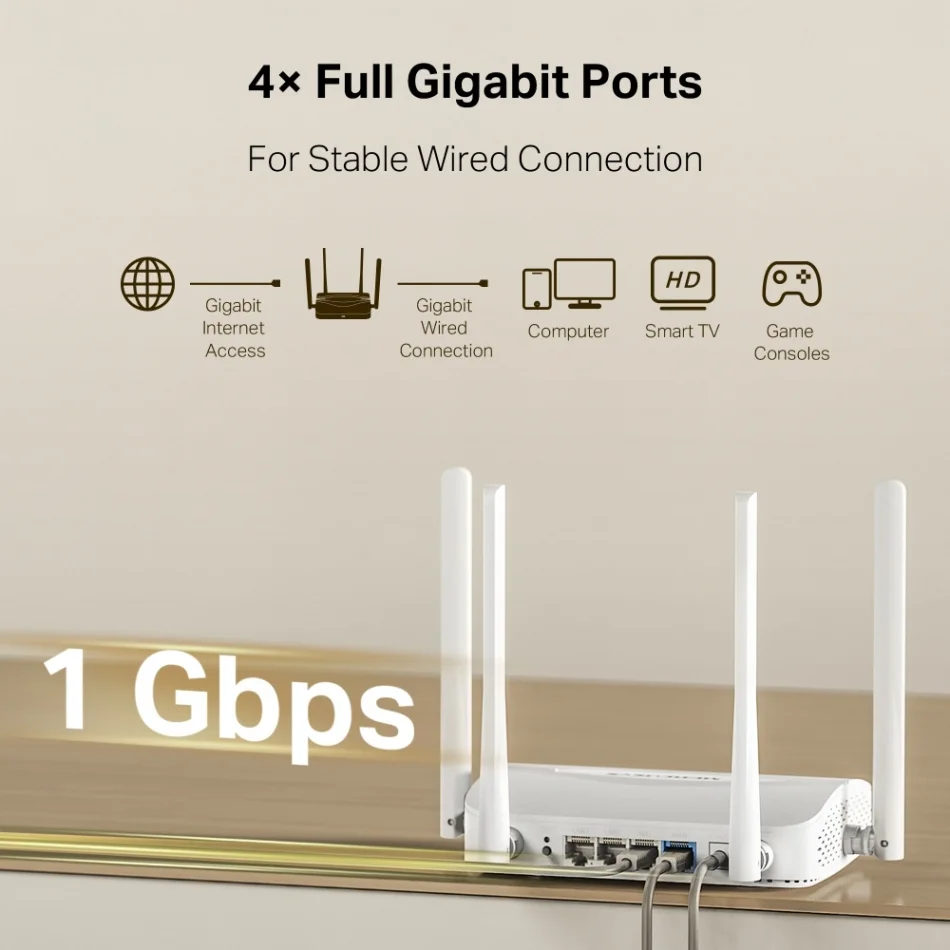 TP-Link Mercusys MR25WBE BE3600 EasyMesh Çift Bant Wi-Fi 7 Router