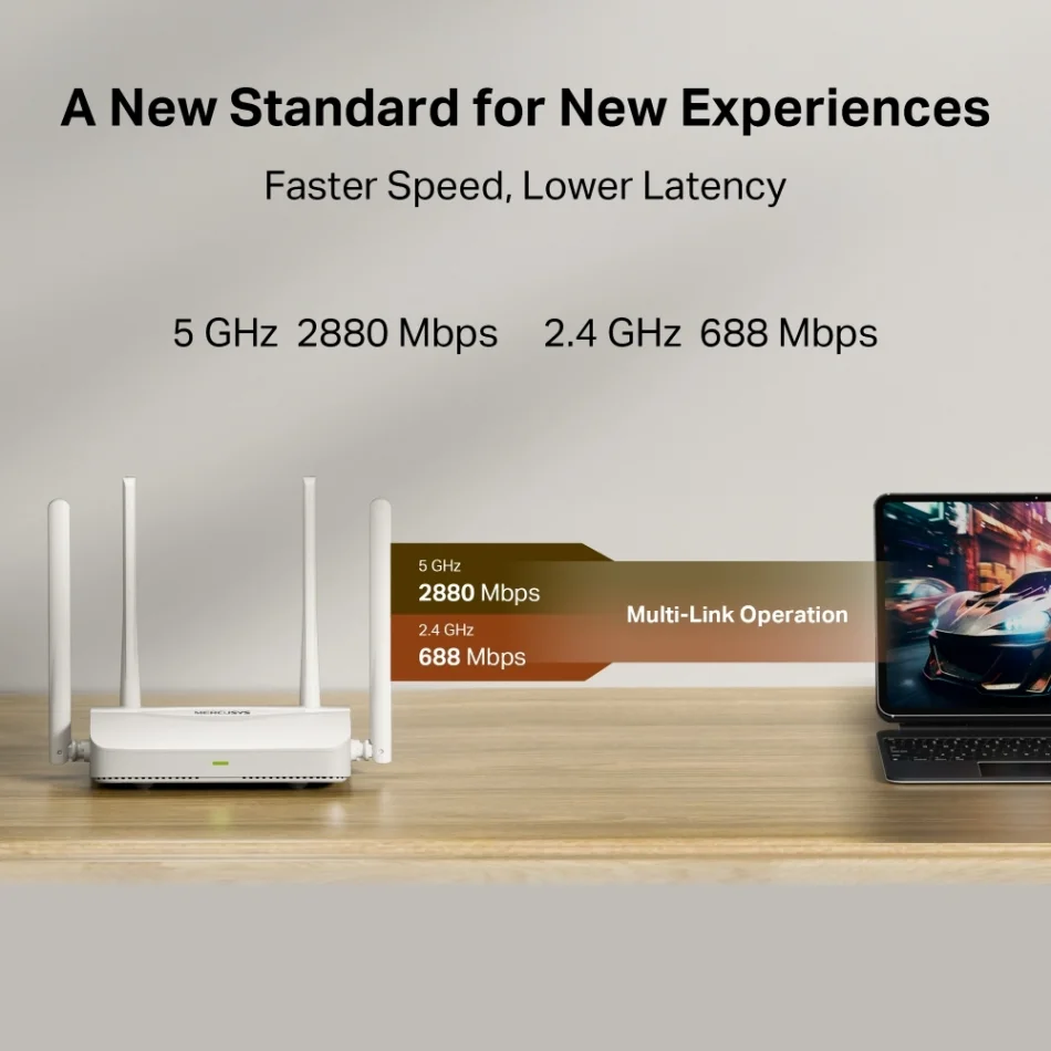 TP-Link Mercusys MR25WBE BE3600 EasyMesh Çift Bant Wi-Fi 7 Router