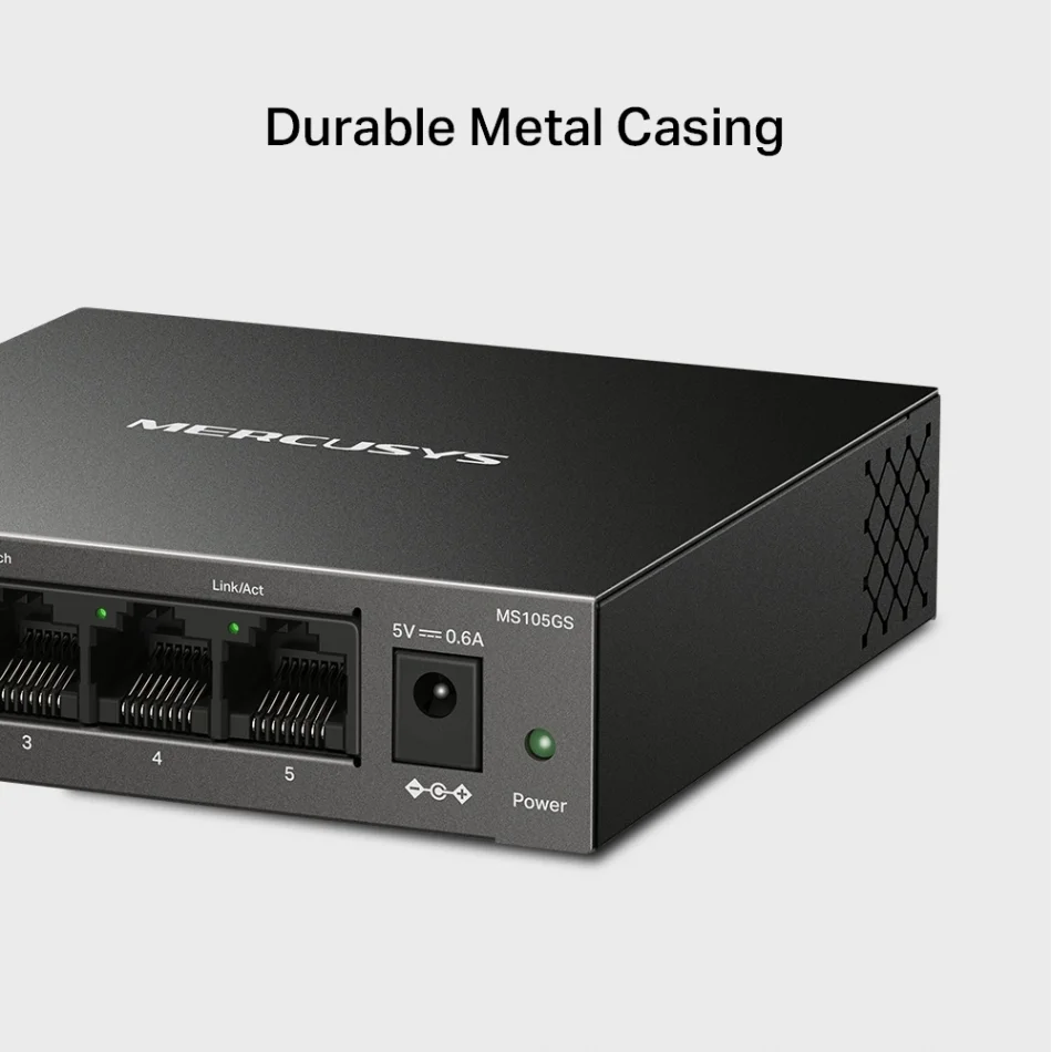 TP-Link Mercusys MS105GS 5-Port Gigabit Masaüstü Switch