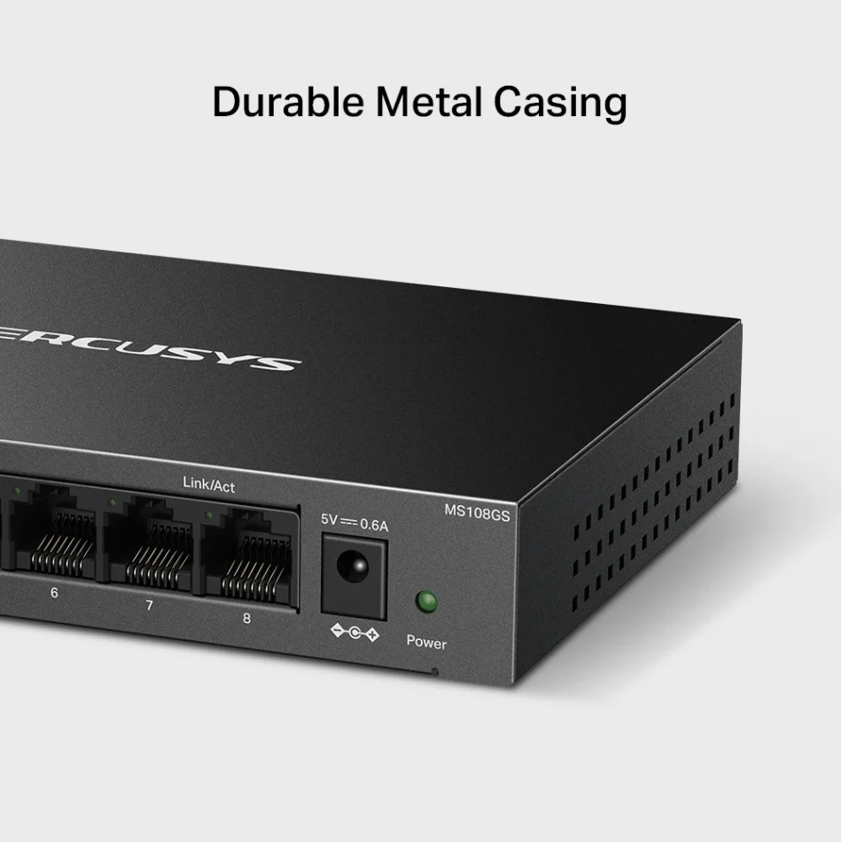 TP-Link Mercusys MS108GS 8-Port Gigabit Masaüstü Switch