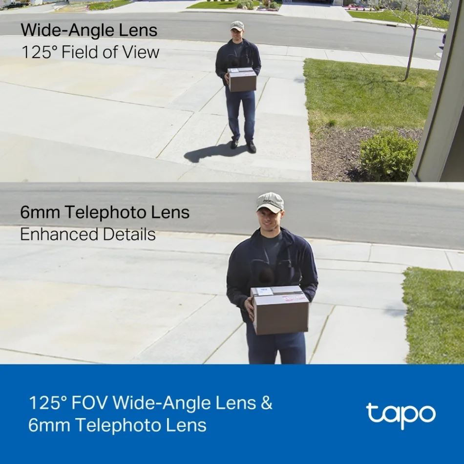 TP-Link Tapo C246D İç Mekan/Dış Mekan Çift Lensli Pan/Tilt 2K 3MP Güvenlik Kamerası