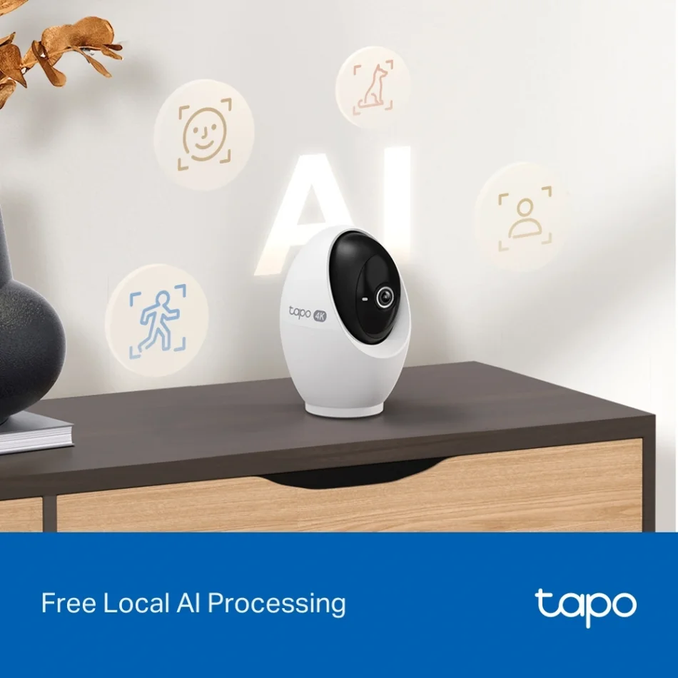 TP-Link Tapo C260 Pan/Tilt Yapay Zekalı Ev Güvenliği 4K 8MP Wi-Fi Kamera