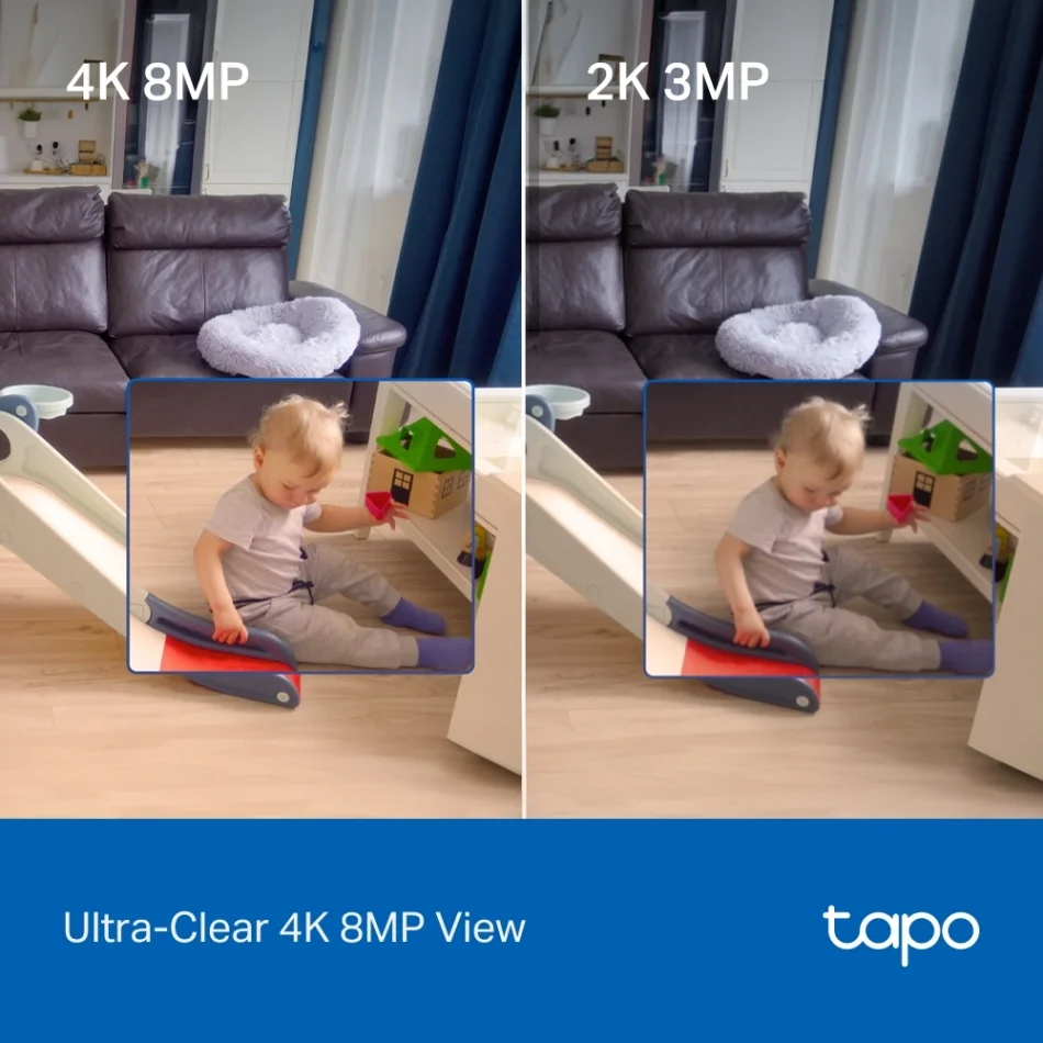 TP-Link Tapo C260 Pan/Tilt Yapay Zekalı Ev Güvenliği 4K 8MP Wi-Fi Kamera