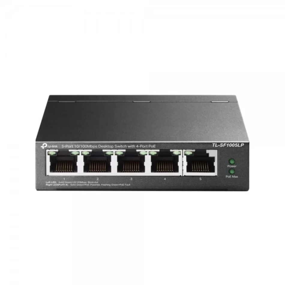 TP-LINK TL-SF1005LP 5 PORT 10/100Mbps 4 Port Poe Swıtch