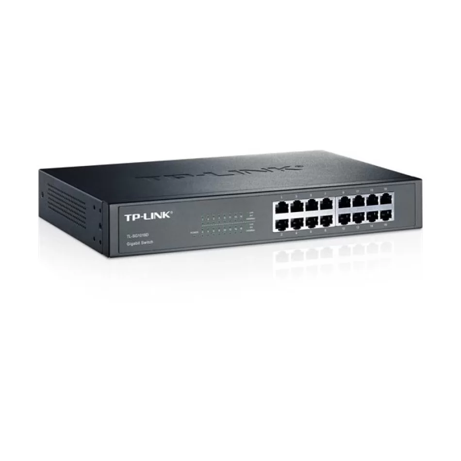 TP-LINK TL-SG1016D 16 PORT GIGABIT MASAÜSTÜ / RACKMOUNT SWITCH