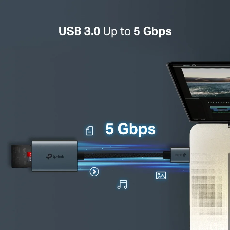 TP-Link UA430 USB 3.0 Tip A - SD ve microSD 3.0 Kart Okuyucu