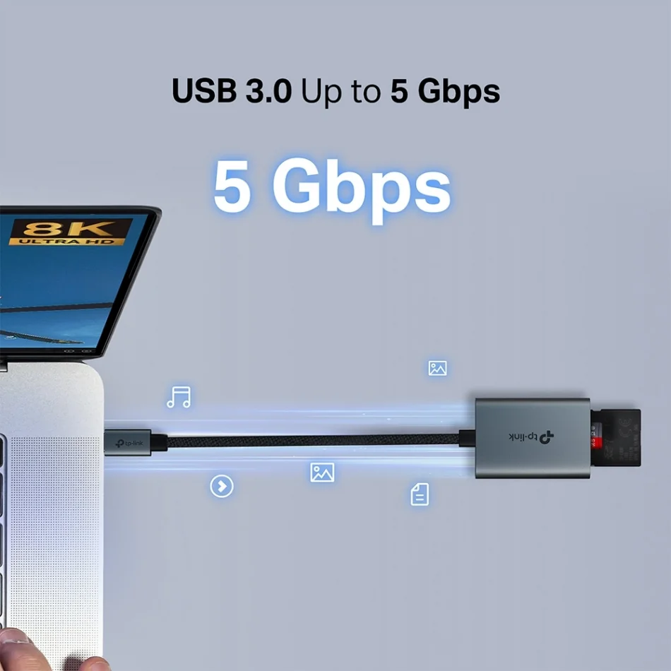 TP-Link UA440C USB 3.0 Type-C SD ve microSD 4.0 Kart Okuyucu